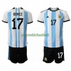 Maillot de Supporter Argentine Alejandro Gomez 17 Domicile Coupe du Monde 2022 Pour Enfant